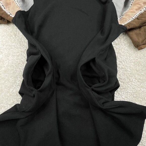 UMGEE Boho Black Balloon Sleeve Dress Pockets - Picture 6 of 8